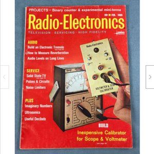 Vtg Radio-Electronics Magazine Feb 1968 Build Tremolo*Calibrator Scope+Voltmeter